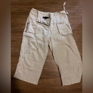 CLOSET CLEAR OUT SALE - Style & Co. cropped linen cargo pants size 2P